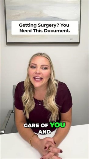 Getting Surgery? You Want This Document. #shorts