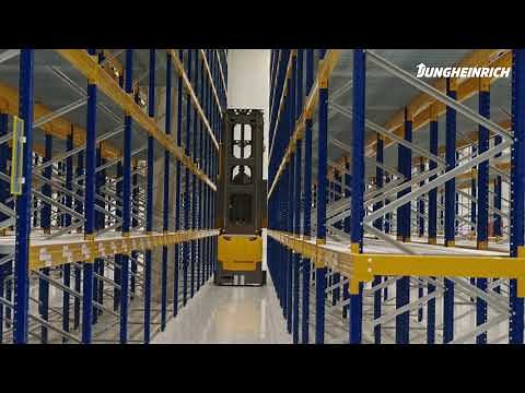 VNA trucks Jungheinrich EKX with lithium-ion technology hard at work at Intercable Slovakia.