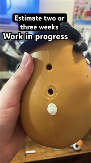 Where the new holes are going to be in the potato head body ￼