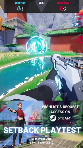 It's almost time for the next Setback playtest! Request access to the playtest on Steam to join! #fpsgames #fps #pcgames #indiegame #gaming #gamingontiktok #arenashooter #overwatch #quake #splitgate