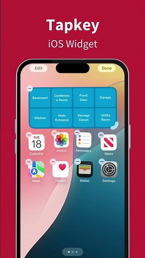Tapkey Widget for iOS 18 – Unlock Doors & Padlocks from Your Home Screen!