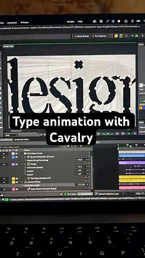 Cavalry type animation with dynamic shadows #cavalryapp