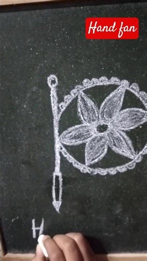 How to draw hand fan 🪭 easy drawing hand fan 🪭#art#short#drawing