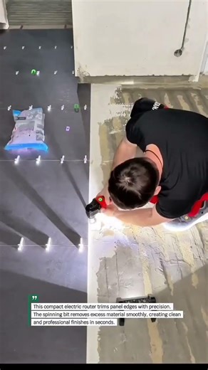 Perfect Edge Trimming With Compact Electric Router On Aluminum Panel Pro #Woodworking #DIY #Tools!