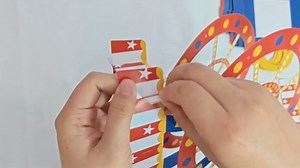 4 PCS Carnival Theme Ferris Wheel Centerpieces and Cupcake Stands 3 Tier Cardboard Cupcake Holder for Candy Desserts Cake Birthday Party Decorations