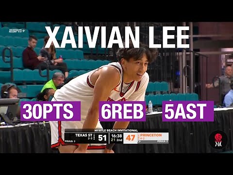 Xaivian Lee 30PTS 6REB 5AST vs Texas State: Princeton MBB Highlights