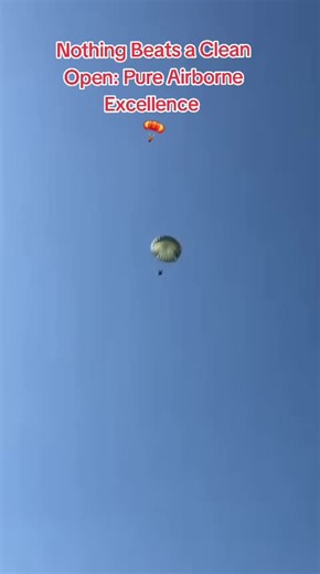 Airborne All the Way: ​Keep your eyes on the horizon, slip into the wind, and prepare for impact! There is nothing like the sight of a beautiful, fully deployed olive-drab canopy pulling tension against the sky. That is textbook canopy control right there—proof that the hours of rigorous training on the mock doors and PLF (Parachute Landing Fall) pits pay off when it matters most. ​From the skies to the ground, execution was flawless. Stand up, pack that chute, and get ready for the next lift. ​
