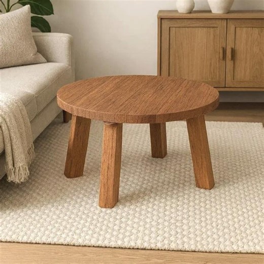 Rustic Wood Coffee Table, Round Reclaimed Oak Side Table, Housewarming Gift - Etsy