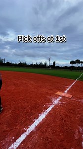 210K views · 710 reactions | Pick offs at 1st. I get a lot of comments how people don’t like technique this but it’s the quickest way to get the tag down if executing correctly. If the runner takes off every time, that’s on the catcher letting her get off the bag too far. Full video is on my YouTube channel “how to pick off a runner at first base” #firstbase #softball #baseball | MegRem Softball | Facebook