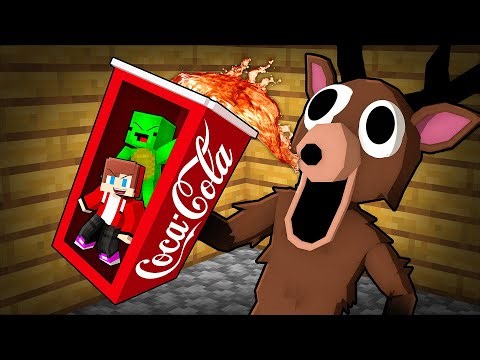 JJ and Mikey Hide Inside COCA COLA To Prank DEER (99 Nights In The Forest)