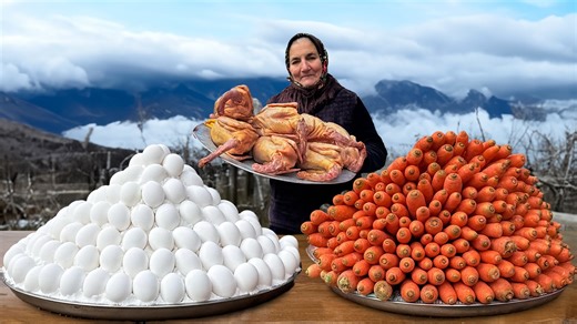 10K reactions · 623 shares | Grandma from Azerbaijan cooked the best dinner with meat and carrots! Recipe from Azerbaijan #cooking # village #recipe | Sweet Village | Facebook