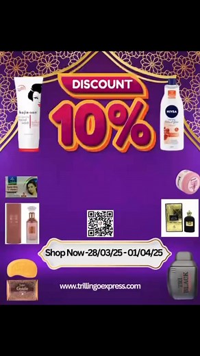 EID MUBARAK SPECIAL OFFER!!! 10% Discount on any products brought within these three remaining days🎉 Order for any from our website www.trillingoexpress.com or our appPlay store https://play.google.com/store/apps/details?id=com.TrillingoappAppStore https://apps.apple.com/gb/app/trillingo/id6498892594 #eidmubarak #Eid2025 #Eid #EidAlFitr | Trillingo Express