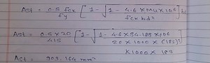 Ast = 0.5 fck / fy [1 - √(1 - 4.6 * Mu * 10^6 / (fck * b * d^2)... | Filo