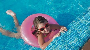 Child Pool Little Girl Inflatable Circle Stock Footage Video (100% Royalty-free) 1016120506 | Shutterstock