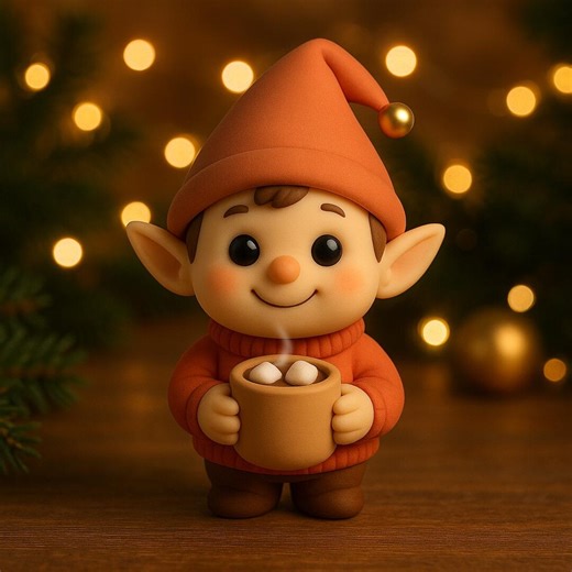 Chippy the Cocoa Elf, the Sugar-fuelled Maker of Festive Joy From Our Cute Christmas Collection - Etsy UK