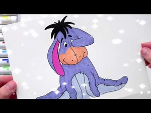 🐴💙 How to Draw Eeyore from Winnie the Pooh | Step by Step Tutorial🎨✨