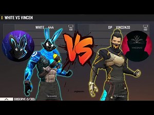 WHITE 444 VS VINCENZO | VINCENZO VS WHITE 444 USING SCRIPT ? - ONE TAP ONLY ROOM