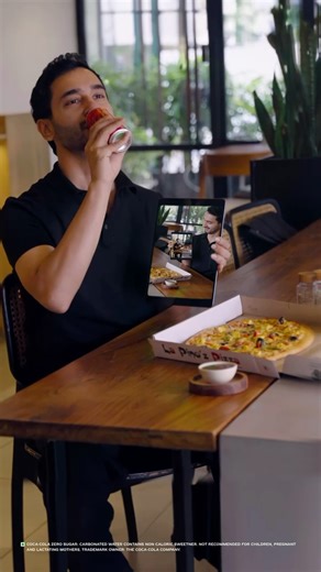 10K views · 53 reactions | Pizza in one hand, Coke in the other.磻 What more do you need to experience magic, right in the moment. #RealMagic #CocaCola #Pizza #CocaColaIndia #JustAddCoke [Coca-Cola, Coca-Cola India, Real Magic, Pizza, Coke, Combo] | Coca-Cola | Facebook