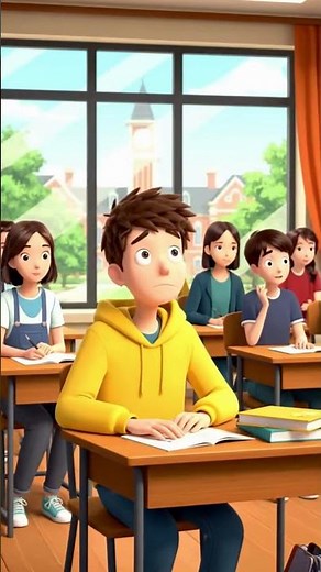 Rushing to Learn 📚⏰ #animation #cartoon#studytips