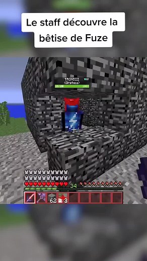Le staff découvre la bêtise de Fuze dans Minecraft