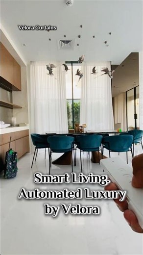 Automatic Remote Control Curtains | Velora Curtains Luxury Review. #dubai #home #shorts#curtains