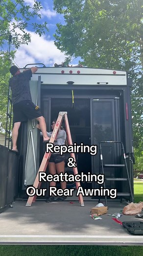 RV Awning Repair: How We Reattached Our Rear Awning