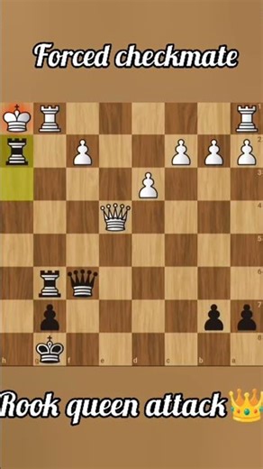 Forced checkmate Rook Queen attack #chess #chess#chesscom #shorts #viral