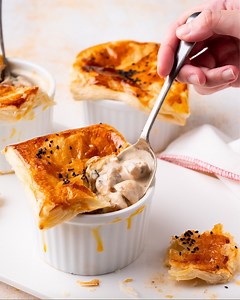 Your next pie project...CREAMY Miso Chicken Pot Pies | Marion Grasby