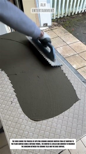 Tile Installation Using Thin-Set Mortar Application #shorts
