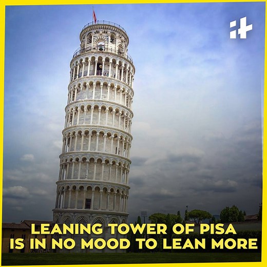 41K views · 290 reactions | The Leaning Tower of Pisa is slowly straightening up and is finally stable, thanks to the engineering work that is saving this tourist attraction. | Indiatimes | Facebook