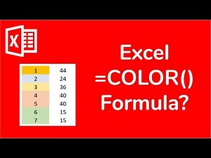 Excel MAGIC function: How to use a COLOR() formula - Doctor Excel #039