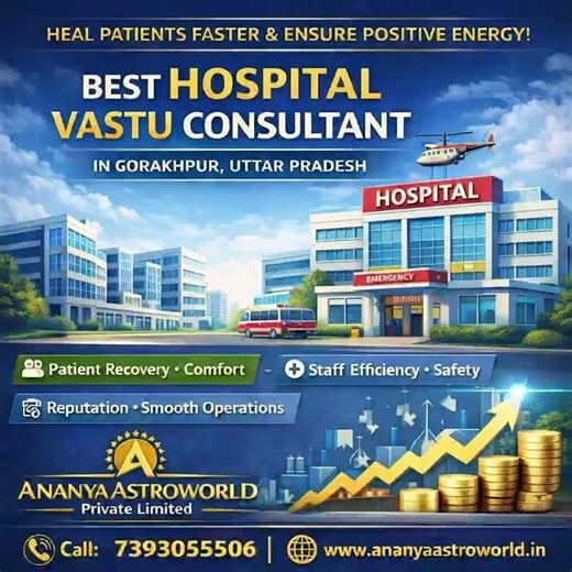 🏥✨ Best Hospital Vastu Consultant in Gorakhpur, Uttar Pradesh – India 📞 7393055506