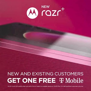 4.9K views · 2K reactions | Say hello to the new motorola razr+ in Viva Magenta! Free for new and existing customers at T-Mobile. | Motorola | Facebook