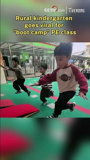 Rural kindergarten goes viral for "boot camp" PE class