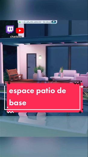 Comment faire un espace patio de base sur les Sims 4?
