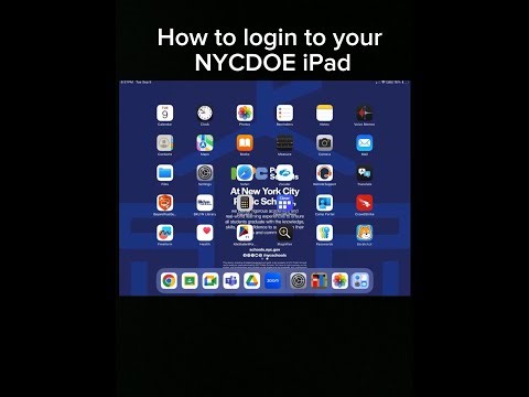 How to login in to your NYCDOE iPad