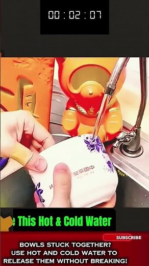 Stuck Bowls? Use This Hot & Cold Water Trick to Separate Them Safely