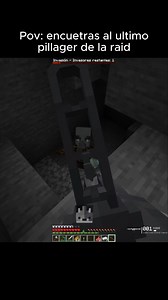 Pov: encuetras al ultimo pillager de la raid #minecraft #minecraftfunny #minecraftmemes #videogames #reel | Video 333