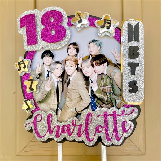 BTS 3D Cake Topper | KPOP Bangtan Birthday Topper | BTS Army Party | Korean Boy Band Customized Personalized Decoration - Etsy