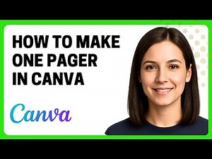 How to Make a One Pager in Canva