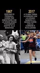 🚫 “Le donne non possono correre una maratona.” Lei rispose correndo 42 km dentro la storia. Nel 1967, alla Maratona di Boston, una donna parte con un pettorale regolare. Nome: Kathrine Switzer. Numero: 261. Dopo pochi chilometri, un ufficiale di gara le corre incontro e prova a strapparle il pettorale. Vuole fermarla. Vuole cancellarla. Le foto di quel momento diventano un’icona mondiale. Kathrine non si ferma. Corre con la paura addosso, con la rabbia in corpo, ma continua a correre. E taglia