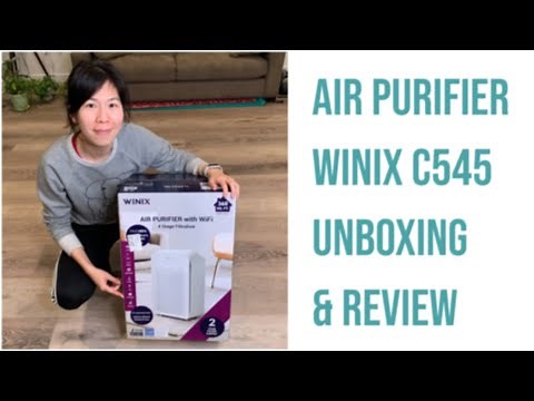 Winix C545 unboxing, setup, review, cleaning of 4-stage air purifier, available at Costco & Amazon