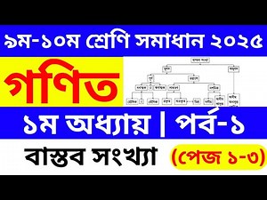 01 | Class 9 & 10 Math chapter 1 solution 2025 | ৯ম-১০ম শ্রেনি গনিত ১ম অধ্যায় | বাস্তব সংখ্যা সমাধান