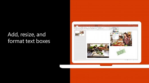 Video: Add, resize, and format text boxes