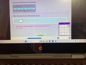 Which bar model represents the situation?
