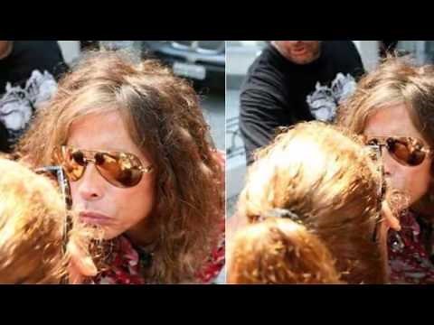 Steven Tyler with fans