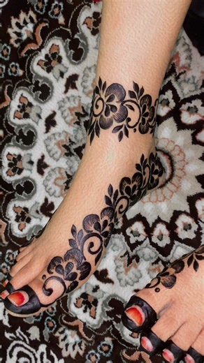 Black Henna Designs for Leg in Abuja - 2024 Styles by Bahijja