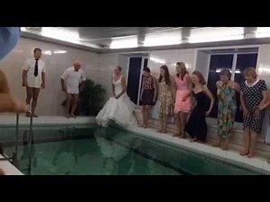 Pool Jump - P&P's Russian wedding