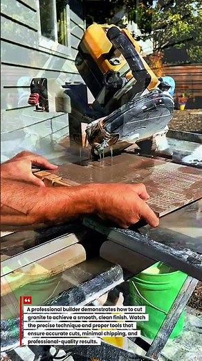 Pro Builder Shows How to Cut Granite with a Smooth Finish