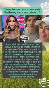 😱 Hijo de Anette Michel iba a protagonizar proyecto en TV